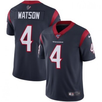 Men's Houston Texans #4 Deshaun Watson Navy 2019 100th Season Vapor Untouchable Limited Stitched NFL Jersey Men's Houston Texans #4 Deshaun Watson Navy 2019 100th Season Vapor Untouchable Limited Stitched NFL Jersey