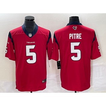 Men's Houston Texans #5 Jalen Pitre Red Vapor Untouchable Limited Stitched Jersey Men's Houston Texans #5 Jalen Pitre Red Vapor Untouchable Limited Stitched Jersey