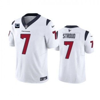 Men's Houston Texans #7 C.J. Stroud White 2023 F.U.S.E. With 1-Star C Patch Vapor Untouchable Limited Stitched Football Jersey Men's Houston Texans #7 C.J. Stroud White 2023 F.U.S.E. With 1-Star C Patch Vapor Untouchable Limited Stitched Football Jersey