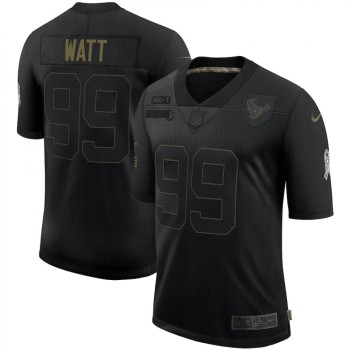 Men's Houston Texans #99 J.J. Watt 2020 Black Salute To Service Limited Stitched Jersey Men's Houston Texans #99 J.J. Watt 2020 Black Salute To Service Limited Stitched Jersey