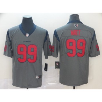 Men's Houston Texans #99 J.J. Watt Gray Inverted Legend Stitched NFL Jersey Men's Houston Texans #99 J.J. Watt Gray Inverted Legend Stitched NFL Jersey