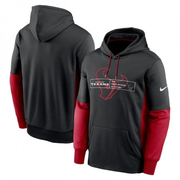 Men's Houston Texans Black Color Block Fleece Performance Pullover Hoodie Men's Houston Texans Black Color Block Fleece Performance Pullover Hoodie