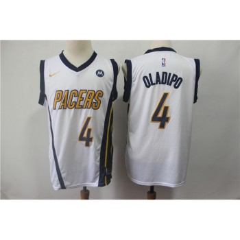 Men's Indiana Pacers #4 Victor Oladipo White 2018/19 Earned Edition Swingman Stitched NBA Jersey Men's Indiana Pacers #4 Victor Oladipo White 2018/19 Earned Edition Swingman Stitched NBA Jersey