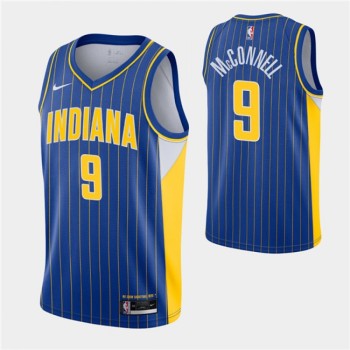 Men's Indiana Pacers #9 T.J. McConnell 2020-21 Royal City Edition Swingman Stitched Jersey Men's Indiana Pacers #9 T.J. McConnell 2020-21 Royal City Edition Swingman Stitched Jersey