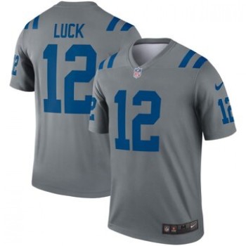 Men's Indianapolis Colts #12 Andrew Luck Gray Inverted Legend Jersey Men's Indianapolis Colts #12 Andrew Luck Gray Inverted Legend Jersey