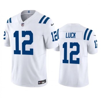 Men's Indianapolis Colts #12 Andrew Luck White 2023 F.U.S.E Vapor Untouchable Stitched Football Jersey Men's Indianapolis Colts #12 Andrew Luck White 2023 F.U.S.E Vapor Untouchable Stitched Football Jersey