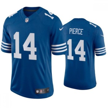 Men's Indianapolis Colts #14 Alec Pierce New Blue Stitched Football Jersey Men's Indianapolis Colts #14 Alec Pierce New Blue Stitched Football Jersey