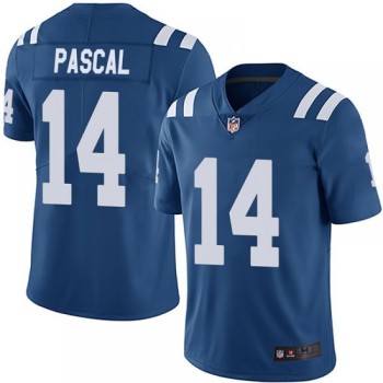 Men's Indianapolis Colts #14 Zach Pascal Blue Vapor Untouchable Limited Stitched Jersey Men's Indianapolis Colts #14 Zach Pascal Blue Vapor Untouchable Limited Stitched Jersey