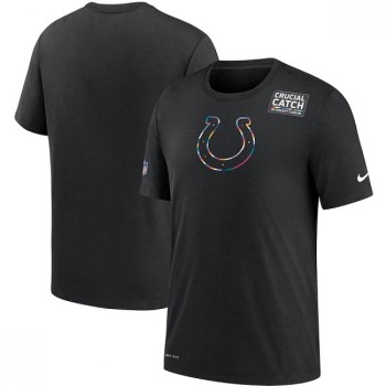 Men's Indianapolis Colts 2020 Black Sideline Crucial Catch Performance T-Shirt Men's Indianapolis Colts 2020 Black Sideline Crucial Catch Performance T-Shirt