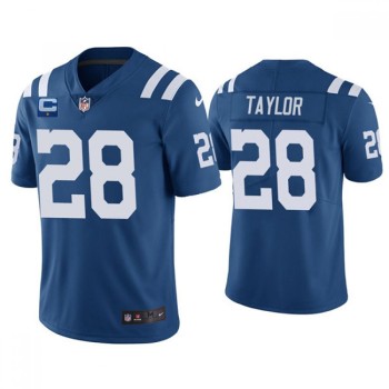 Men's Indianapolis Colts #28 Jonathan Taylor 2022 Royal With 1-star C Patch Vapor Untouchable Limited Stitched Jersey Men's Indianapolis Colts #28 Jonathan Taylor 2022 Royal With 1-star C Patch Vapor Untouchable Limited Stitched Jersey