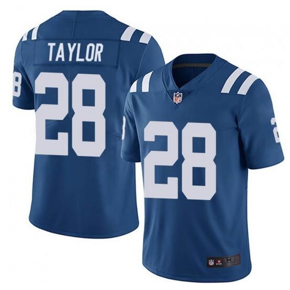 Men's Indianapolis Colts #28 Jonathan Taylor Blue Stitched Jersey