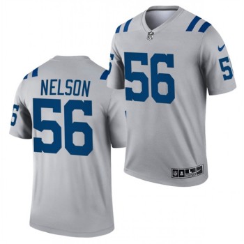 Men's Indianapolis Colts #56 Quenton Nelson Gray Inverted Legend Stitched Football Jersey Men's Indianapolis Colts #56 Quenton Nelson Gray Inverted Legend Stitched Football Jersey