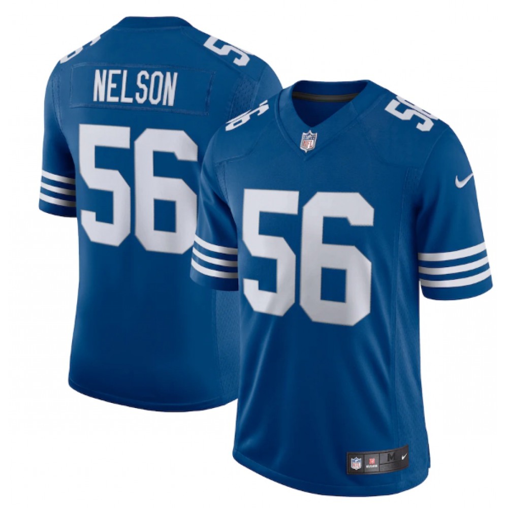 Men's Indianapolis Colts #56 Quenton Nelson Royal 2021 Limited Stitched Jersey