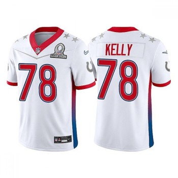 Men's Indianapolis Colts #78 Ryan Kelly 2022 White AFC Pro Bowl Stitched Jersey Men's Indianapolis Colts #78 Ryan Kelly 2022 White AFC Pro Bowl Stitched Jersey