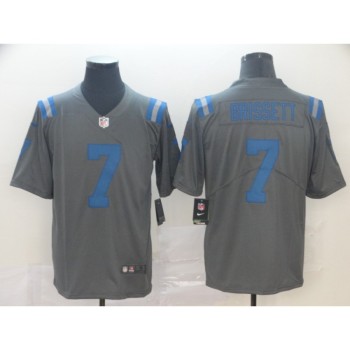 Men's Indianapolis Colts #7 Jacoby Brissett Gray Inverted Legend Stitched NFL Jersey Men's Indianapolis Colts #7 Jacoby Brissett Gray Inverted Legend Stitched NFL Jersey