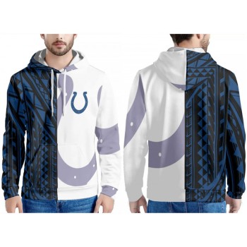 Men's Indianapolis Colts Blue/Black/White Pullover Hoodie Men's Indianapolis Colts Blue/Black/White Pullover Hoodie