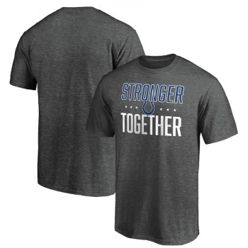Men's Indianapolis Colts Heather Charcoal Stronger Together T-Shirt Men's Indianapolis Colts Heather Charcoal Stronger Together T-Shirt