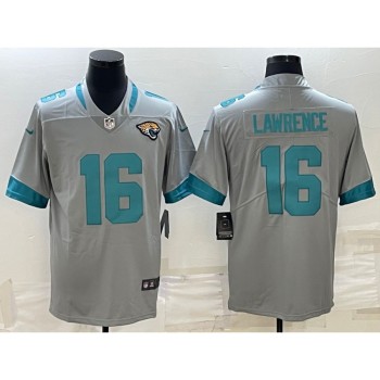 Men's Jacksonville Jaguars #16 Trevor Lawrence Silver Stitched Jersey Men's Jacksonville Jaguars #16 Trevor Lawrence Silver Stitched Jersey