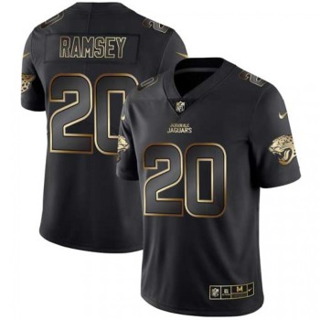 Men's Jacksonville Jaguars #20 Jalen Ramsey 2019 Black Gold Edition Stitched NFL Jersey Men's Jacksonville Jaguars #20 Jalen Ramsey 2019 Black Gold Edition Stitched NFL Jersey