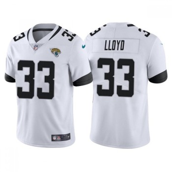 Men's Jacksonville Jaguars #33 Devin Lloyd White Vapor Untouchable Limited Stitched Jersey Men's Jacksonville Jaguars #33 Devin Lloyd White Vapor Untouchable Limited Stitched Jersey