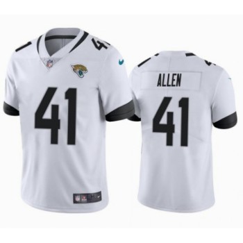Men's Jacksonville Jaguars #41 Josh Allen White Vapor Untouchable Limited Stitched NFL Jersey Men's Jacksonville Jaguars #41 Josh Allen White Vapor Untouchable Limited Stitched NFL Jersey