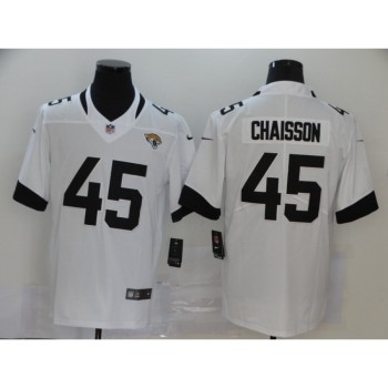 Men's Jacksonville Jaguars #45 K'Lavon Chaisson White Vapor Untouchable Limited Stitched NFL Jersey Men's Jacksonville Jaguars #45 K'Lavon Chaisson White Vapor Untouchable Limited Stitched NFL Jersey