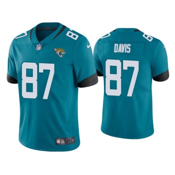 Men's Jacksonville Jaguars #87 Tyler Davis Blue Vapor Untouchable Limited Stitched Jersey Men's Jacksonville Jaguars #87 Tyler Davis Blue Vapor Untouchable Limited Stitched Jersey