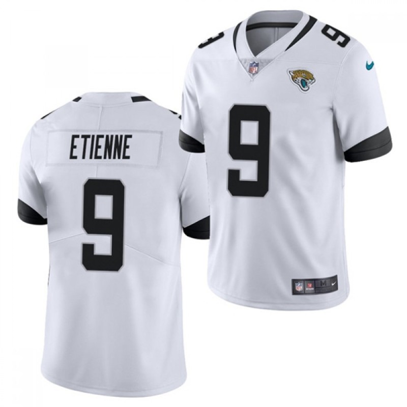 Men's Jacksonville Jaguars #9 Travis Etienne 2021 White Vapor Untouchable Limited Stitched Jersey Men's Jacksonville Jaguars #9 Travis Etienne 2021 White Vapor Untouchable Limited Stitched Jersey
