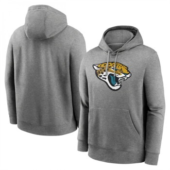 Men's Jacksonville Jaguars Heather Gray Primary Logo Long Sleeve Hoodie T-Shirt Men's Jacksonville Jaguars Heather Gray Primary Logo Long Sleeve Hoodie T-Shirt