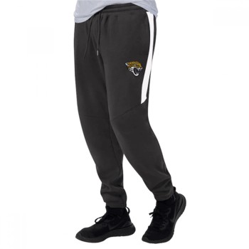 Men's Jacksonville Jaguars Starter Black/White Goal Post Fleece Pants Men's Jacksonville Jaguars Starter Black/White Goal Post Fleece Pants