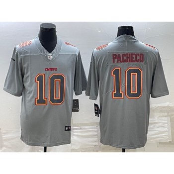 Men's Kansas City Chiefs #10 Isiah Pacheco Gray Atmosphere Fashion Stitched Jersey Men's Kansas City Chiefs #10 Isiah Pacheco Gray Atmosphere Fashion Stitched Jersey