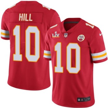Men's Kansas City Chiefs #10 Tyreek Hill Red 2021 Super Bowl LV Stitched NFL Jersey Men's Kansas City Chiefs #10 Tyreek Hill Red 2021 Super Bowl LV Stitched NFL Jersey