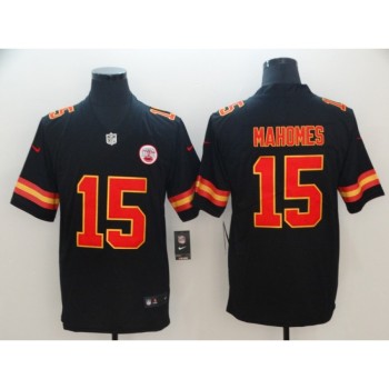 Men's Kansas City Chiefs #15 Patrick Mahomes Black Vapor Untouchable Limited Stitched NFL Jersey Men's Kansas City Chiefs #15 Patrick Mahomes Black Vapor Untouchable Limited Stitched NFL Jersey