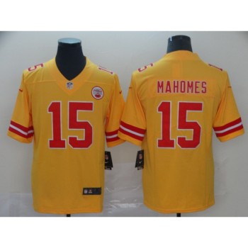 Men's Kansas City Chiefs #15 Patrick Mahomes Gold Inverted Legend Stitched NFL Jersey Men's Kansas City Chiefs #15 Patrick Mahomes Gold Inverted Legend Stitched NFL Jersey
