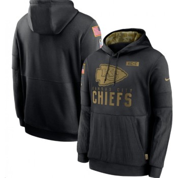 Men's Kansas City Chiefs 2020 Black Salute to Service Sideline Performance Pullover Hoodie Men's Kansas City Chiefs 2020 Black Salute to Service Sideline Performance Pullover Hoodie