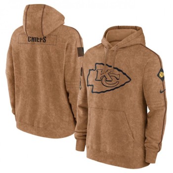 Men's Kansas City Chiefs 2023 Brown Salute to Service Pullover Hoodie Men's Kansas City Chiefs 2023 Brown Salute to Service Pullover Hoodie