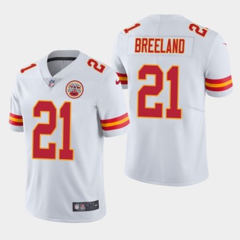 Men's Kansas City Chiefs #21 Bashaud Breeland White Vapor Untouchable Limited Stitched NFL Jersey Men's Kansas City Chiefs #21 Bashaud Breeland White Vapor Untouchable Limited Stitched NFL Jersey