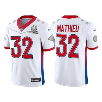 Men's Kansas City Chiefs #32 Tyrann Mathieu 2022 White AFC Pro Bowl Stitched Jersey Men's Kansas City Chiefs #32 Tyrann Mathieu 2022 White AFC Pro Bowl Stitched Jersey
