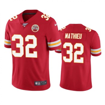 Men's Kansas City Chiefs #32 Tyrann Mathieu Red 2019 100th Season Vapor Untouchable Limited Stitched NFL Jersey Men's Kansas City Chiefs #32 Tyrann Mathieu Red 2019 100th Season Vapor Untouchable Limited Stitched NFL Jersey