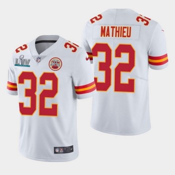 Men's Kansas City Chiefs #32 Tyrann Mathieu Super Bowl LIV White Vapor Untouchable Limited Stitched NFL Jersey Men's Kansas City Chiefs #32 Tyrann Mathieu Super Bowl LIV White Vapor Untouchable Limited Stitched NFL Jersey