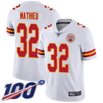 Men's Kansas City Chiefs #32 Tyrann Mathieu White 2019 100th Season Vapor Untouchable Limited Stitched NFL Jersey Men's Kansas City Chiefs #32 Tyrann Mathieu White 2019 100th Season Vapor Untouchable Limited Stitched NFL Jersey