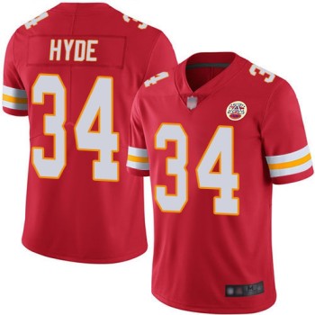 Men's Kansas City Chiefs #34 Carlos Hyde Red Vapor Untouchable Limited Stitched NFL Jersey Men's Kansas City Chiefs #34 Carlos Hyde Red Vapor Untouchable Limited Stitched NFL Jersey