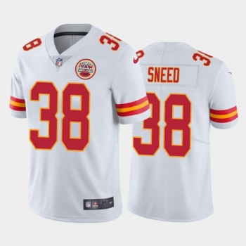 Men's Kansas City Chiefs #38 L'Jarius Sneed White Vapor Untouchable Limited Stitched Jersey Men's Kansas City Chiefs #38 L'Jarius Sneed White Vapor Untouchable Limited Stitched Jersey