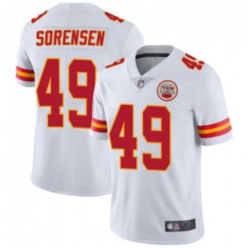 Men's Kansas City Chiefs #49 Daniel Sorensen White Vapor Untouchable Limited Stitched NFL Jersey Men's Kansas City Chiefs #49 Daniel Sorensen White Vapor Untouchable Limited Stitched NFL Jersey