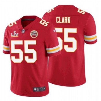 Men's Kansas City Chiefs #55 Frank Clark Red 2021 Super Bowl LV Stitched NFL Jersey Men's Kansas City Chiefs #55 Frank Clark Red 2021 Super Bowl LV Stitched NFL Jersey