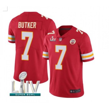 Men's Kansas City Chiefs #7 Harrison Butker Red Super Bowl LIV Vapor Untouchable Limited Stitched NFL Jersey Men's Kansas City Chiefs #7 Harrison Butker Red Super Bowl LIV Vapor Untouchable Limited Stitched NFL Jersey