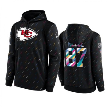 Men's Kansas City Chiefs #87 Travis Kelce 2021 Charcoal Crucial Catch Therma Pullover Hoodie Men's Kansas City Chiefs #87 Travis Kelce 2021 Charcoal Crucial Catch Therma Pullover Hoodie