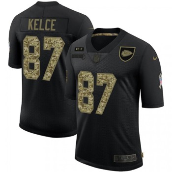 Men's Kansas City Chiefs #87 Travis Kelce Black Camo Salute To service Limited Stitched Jersey Men's Kansas City Chiefs #87 Travis Kelce Black Camo Salute To service Limited Stitched Jersey