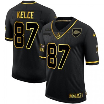Men's Kansas City Chiefs #87 Travis Kelce Black/Gold Salute To service Limited Stitched Jersey Men's Kansas City Chiefs #87 Travis Kelce Black/Gold Salute To service Limited Stitched Jersey
