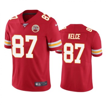 Men's Kansas City Chiefs #87 Travis Kelce Red 2019 100th Season Vapor Untouchable Limited Stitched NFL Jersey Men's Kansas City Chiefs #87 Travis Kelce Red 2019 100th Season Vapor Untouchable Limited Stitched NFL Jersey